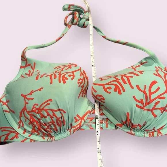 Women's Victoria's Secret Coral Print Bikini 36C and Medium - Picture 14 of 16